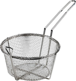 Browne - 9.5" Round Nickel Plated Fry Basket - 79100