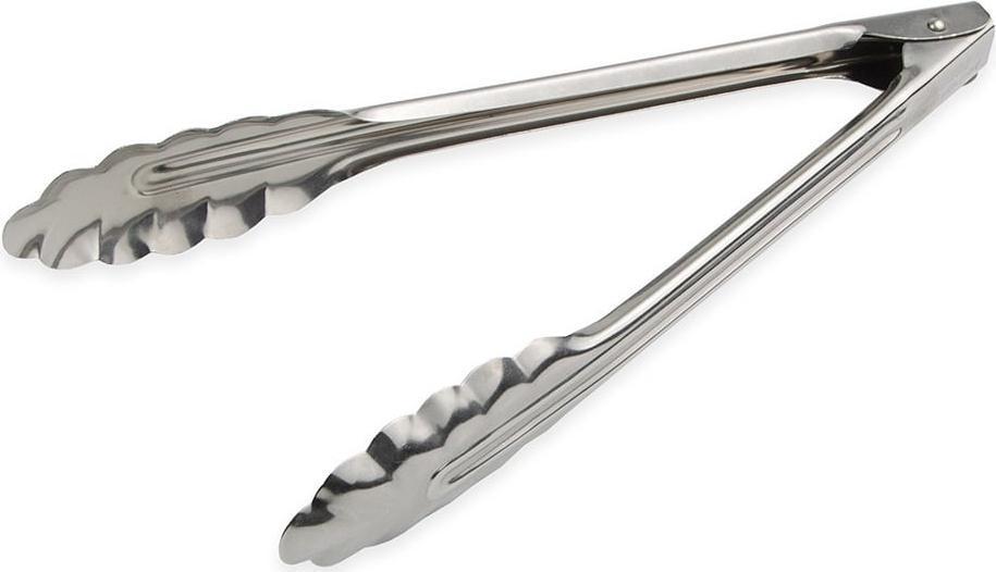 Browne - 9.5" Stainless Steel Heavy Duty Barrel Finish Tong - 57547