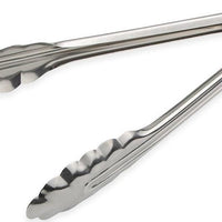 Browne - 9.5" Stainless Steel Heavy Duty Barrel Finish Tong - 57547