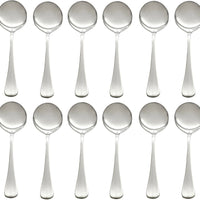 Browne - BISTRO 6.2" Stainless Steel Bouillon Spoon, Pack of 12 - 502317