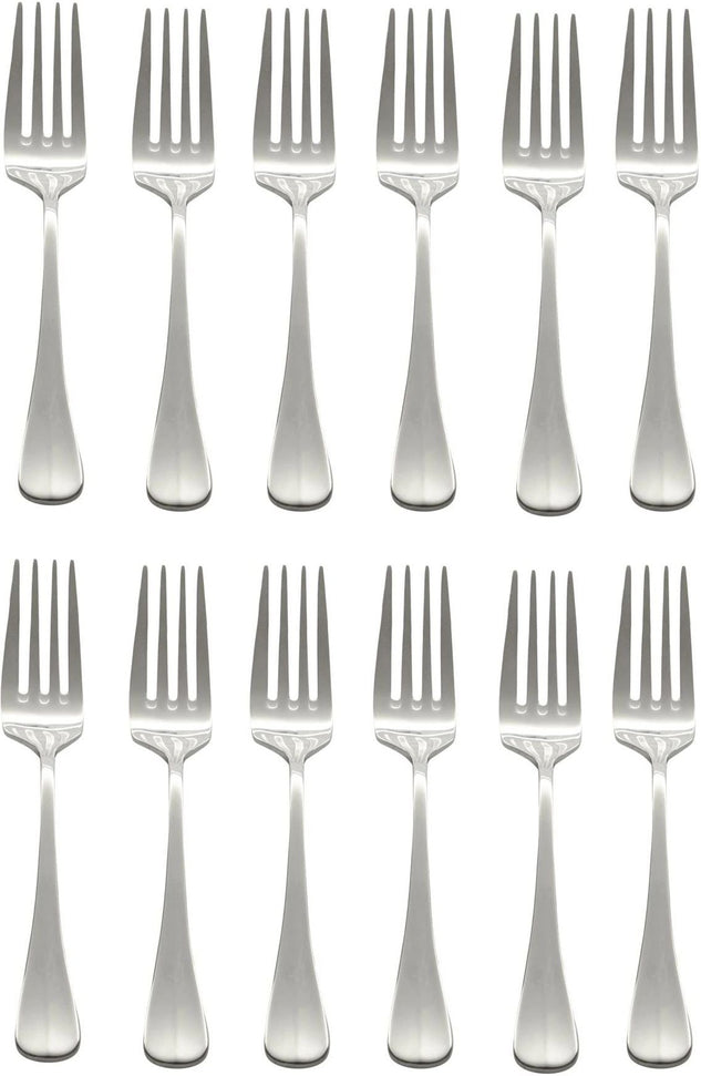 Browne - BISTRO 8" Stainless Steel European Fork, Pack of 12 - 502305