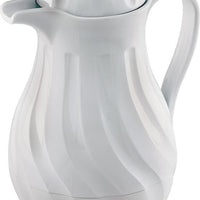 Browne - Beverage Server 20oz White Swirl Push Button - 744220