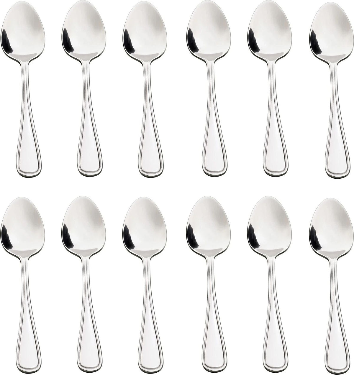 Browne - CELINE 4.9" Stainless Steel Demi Tasse Spoon, Pack of 12 - 502525