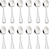 Browne - CELINE 4.9" Stainless Steel Demi Tasse Spoon, Pack of 12 - 502525