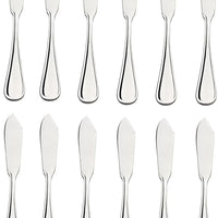 Browne - CELINE 6.3" Stainless Steel Butter Spreader Bent, Pack of 12 - 502522