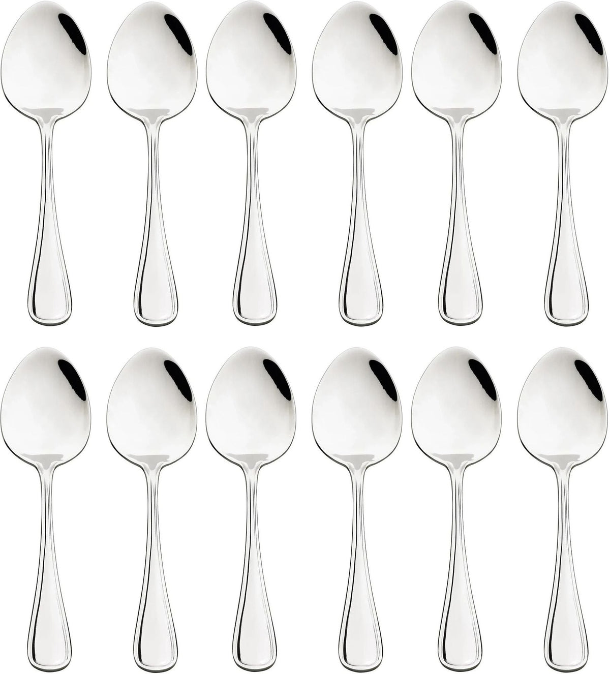 Browne - CELINE 7.3" Stainless Steel Dessert Spoon, Pack of 12 - 502502