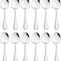 Browne - CELINE 7.3" Stainless Steel Dessert Spoon, Pack of 12 - 502502