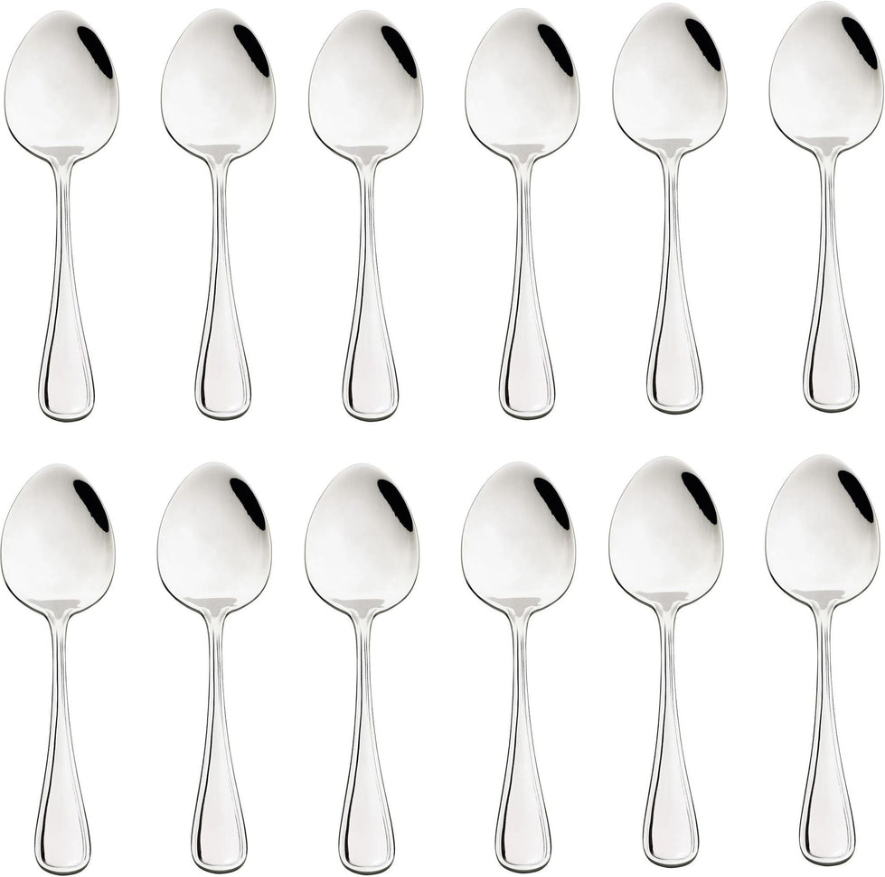 Browne - CELINE 8.3" Stainless Steel Table Spoon, Pack of 12 - 502504