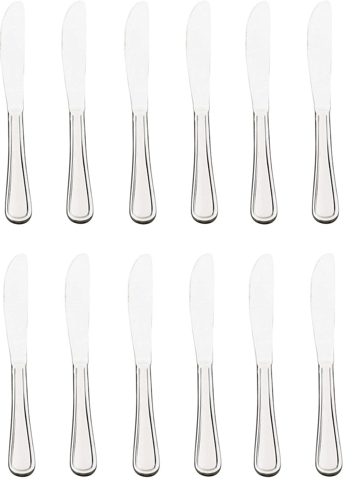 Browne - CELINE 9" Stainless Steel Serrated Dinner Knife, Pack of 12 - 502511S