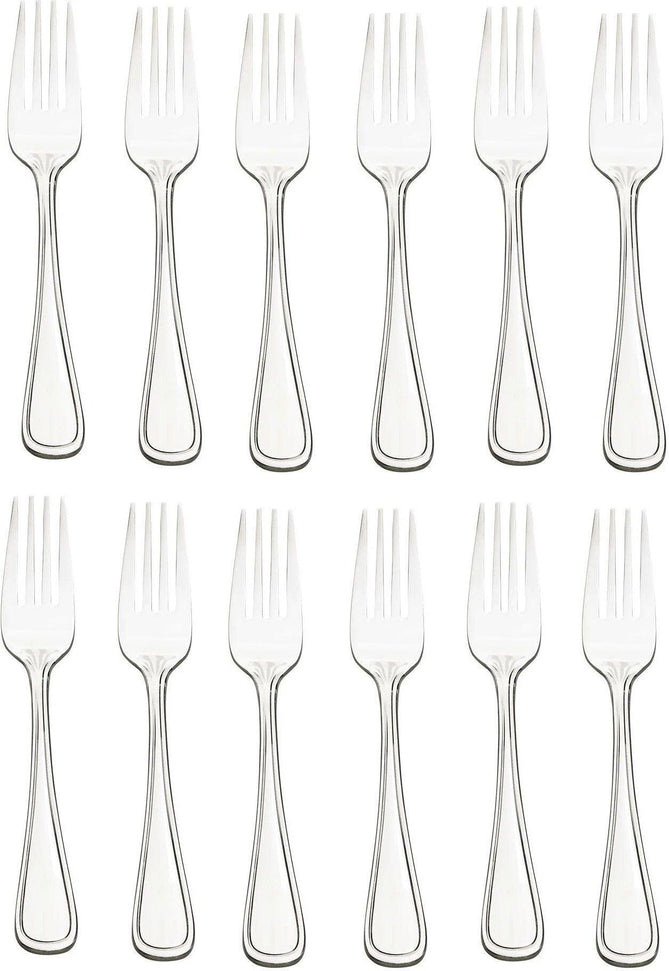 Browne - CONCERTO 7.3" Stainless Steel Dinner Fork, Pack of 12 - 502403
