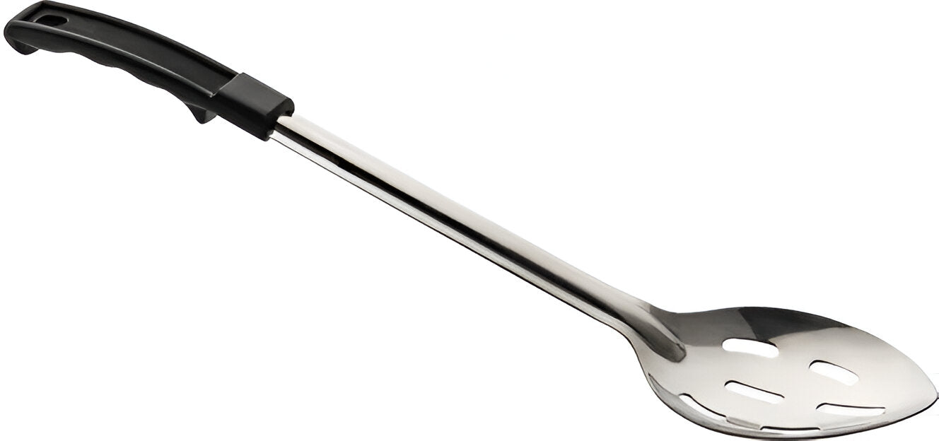 Browne - CONVENTIONAL 11" Stainless Steel Slotted Basting Spoon with Plastic Handle - 572313