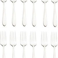 Browne - ECLIPSE 6.5" Stainless Steel Salad Fork, Pack of 12 - 502110