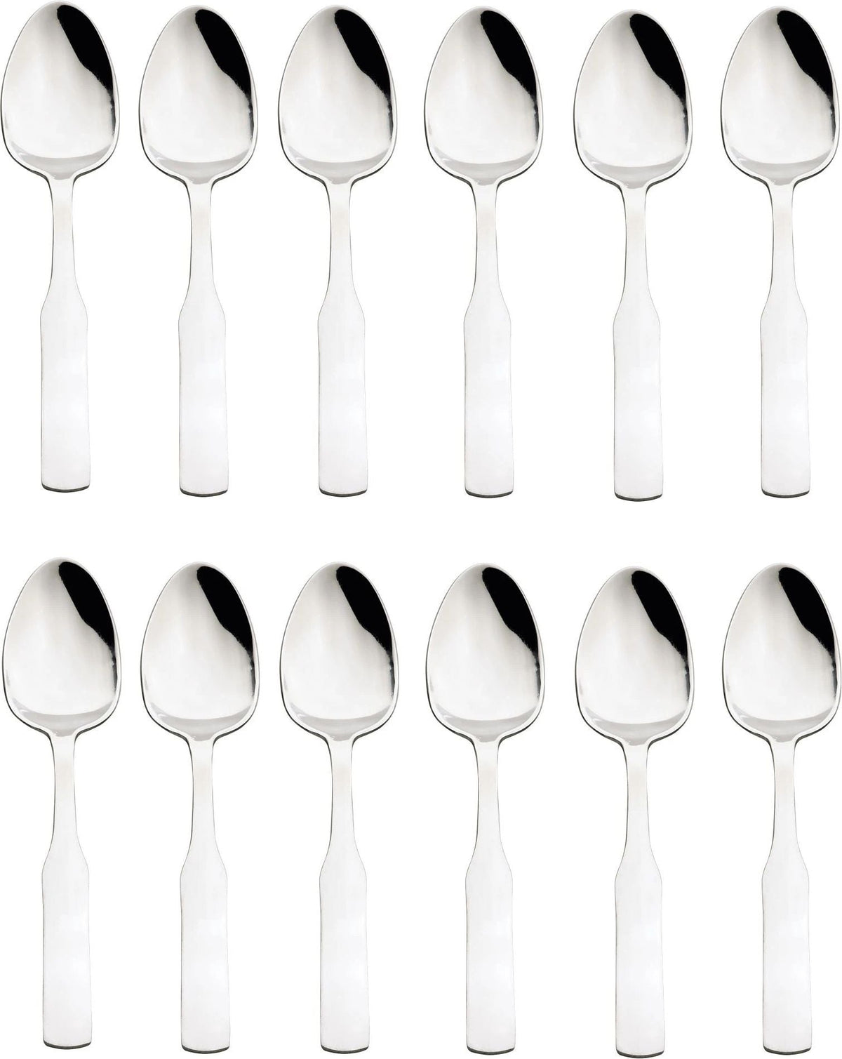 Browne - ELEGANCE 7.4" Stainless Steel Oval Dessert Spoon, Pack of 12 - 502702