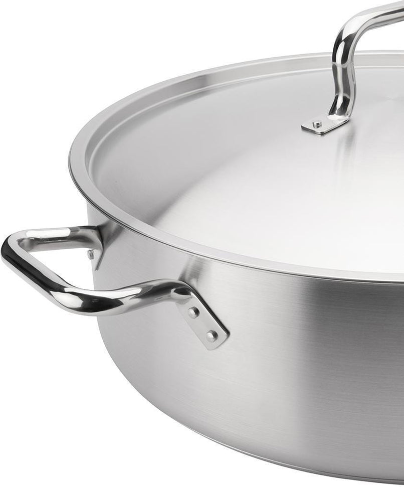 Browne - ELEMENTS 15 QT Stainless Steel Brazier with Cover - 5734014