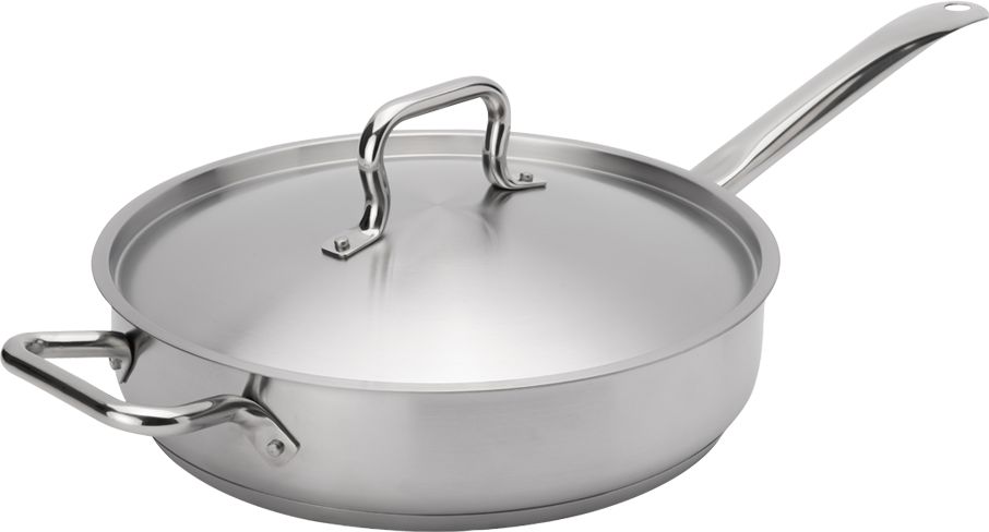 Browne - ELEMENTS 5 QT Stainless Steel Saute Pan with Cover - 5734185
