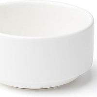 Browne - FOUNDATION 10 Oz Porcelain White Stackable Bowl, Pack of 48 - 5630151