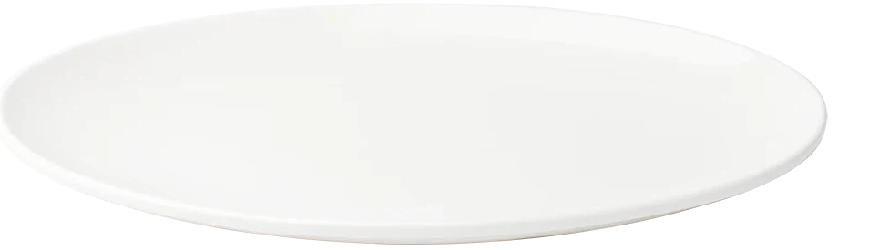Browne - FOUNDATION 10" x 7.25" Porcelain Oval White Coupe Plate, Pack of 12 - 5630115