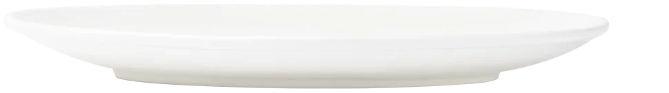 Browne - FOUNDATION 10" x 7.25" Porcelain Oval White Coupe Plate, Pack of 12 - 5630115