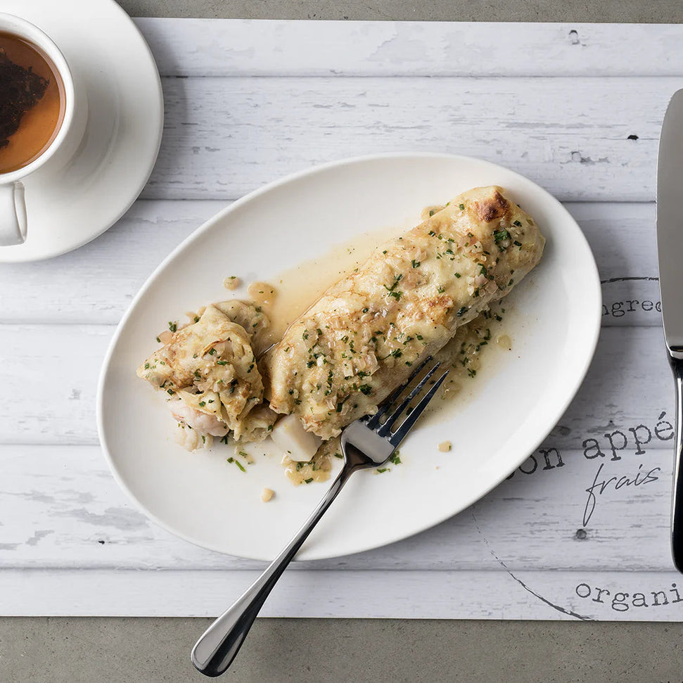 Browne - FOUNDATION 10" x 7.25" Porcelain Oval White Coupe Plate, Pack of 12 - 5630115