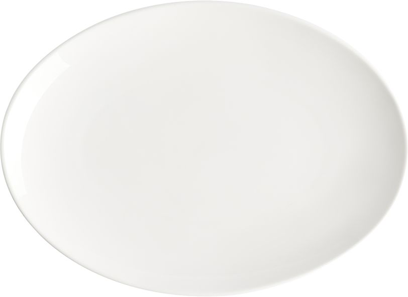 Browne - FOUNDATION 10" x 7.25" Porcelain Wide Rim Oval Plate - 30115