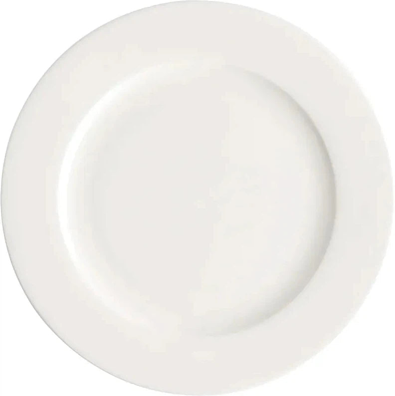 Browne - FOUNDATION 10.75" Round White Wide Rim Plate, 1 Dz - 5630110