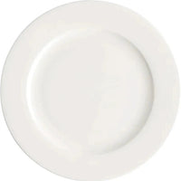 Browne - FOUNDATION 10.75" Round White Wide Rim Plate, Pack of 12 - 5630110