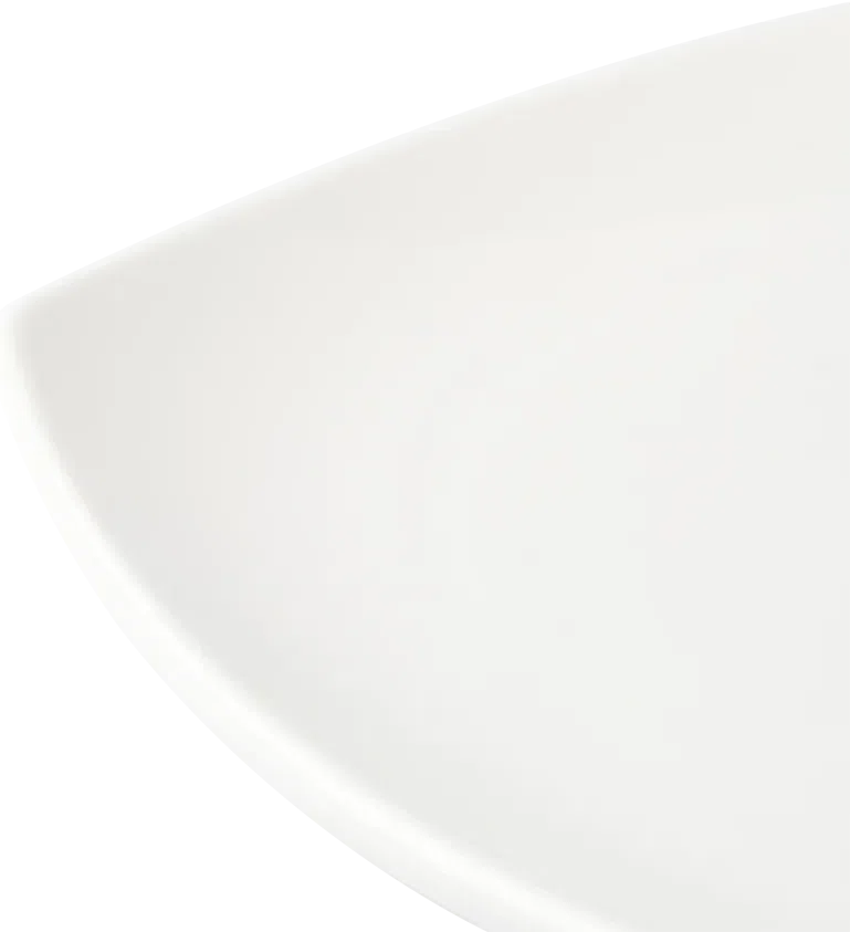 Browne - FOUNDATION 10" Porcelain Rounded Square Coupe White Plate, 1 Dz - 5630197