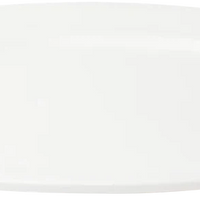 Browne - FOUNDATION 11.75" x 8.5" Porcelain White Oval Wide Rim Plate, 1 Dz - 5630118