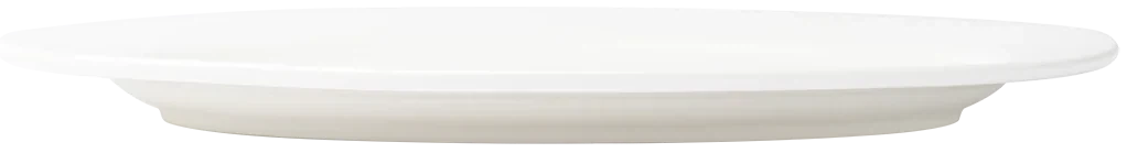 Browne - FOUNDATION 11.75" x 8.5" Porcelain White Oval Wide Rim Plate, Pack of 12 - 5630118
