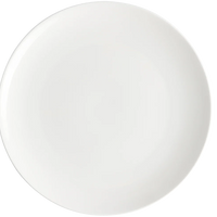Browne - FOUNDATION 12" Porcelain White Round Coupe Plate, Pack of 12 - 5630168