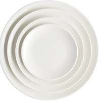 Browne - FOUNDATION 12" Porcelain White Round Coupe Plate, Pack of 12 - 5630168