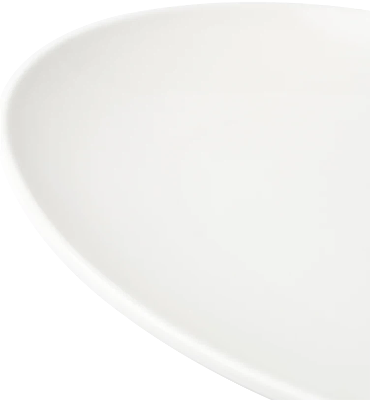 Browne - FOUNDATION 12" x 8" Porcelain Oval White Coupe Plate, 1 Dz - 5630117
