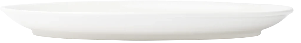 Browne - FOUNDATION 12" x 8" Porcelain Oval White Coupe Plate, Pack of 12 - 5630117