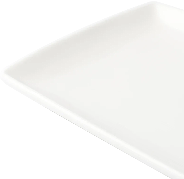 Browne - FOUNDATION 12.25" x 8" Porcelain White Rectangular Coupe Plate, Pack of 12 - 5630188