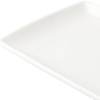 Browne - FOUNDATION 12.25" x 8" Porcelain White Rectangular Coupe Plate, Pack of 12 - 5630188