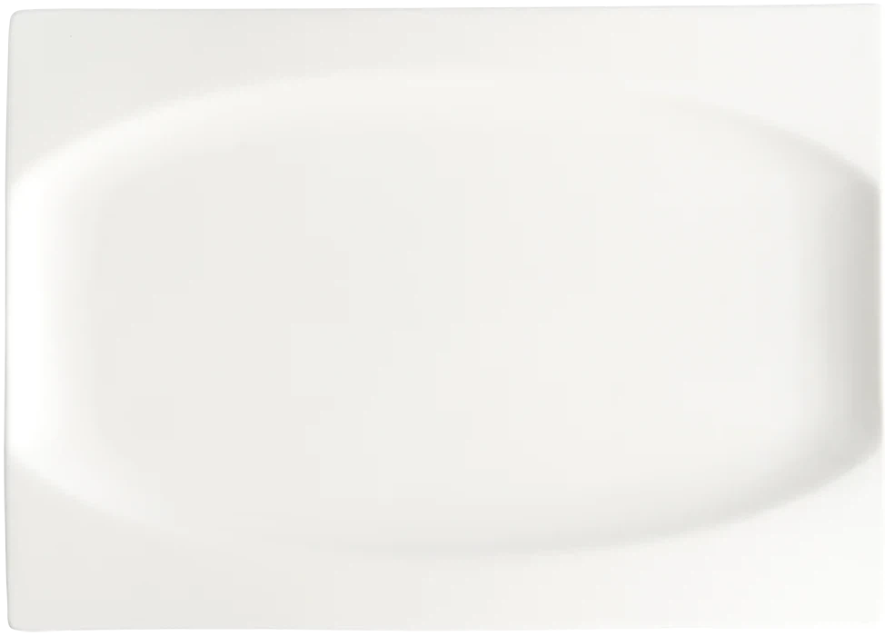 Browne - FOUNDATION 12.75" x 9.5" Porcelain White Rectangular Plate, Pack of 12 - 5630186