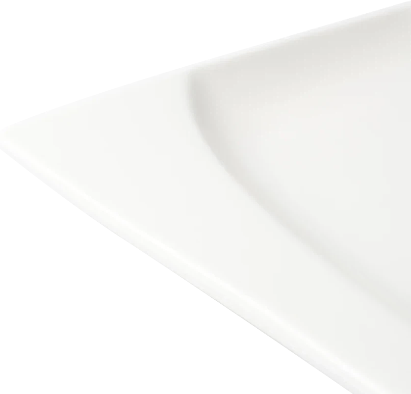 Browne - FOUNDATION 12.75" x 9.5" Porcelain White Rectangular Plate, Pack of 12 - 5630186