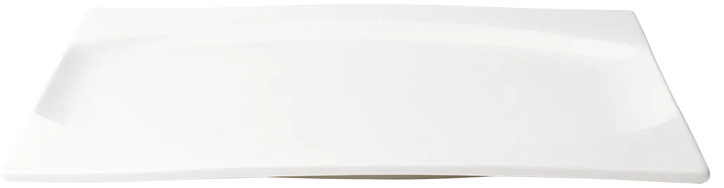 Browne - FOUNDATION 12.75" x 9.5" Porcelain White Rectangular Plate, Pack of 12 - 5630186