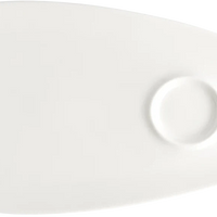 Browne - FOUNDATION 13.25" x 7.5" Porcelain White Oval Coupe Plate, 1 Dz - 5630170