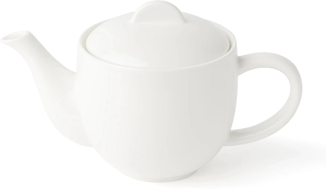 Browne - FOUNDATION 15.2fl Oz Porcelain White Teapot, Pack of 4 - 5630133