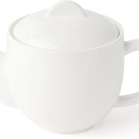 Browne - FOUNDATION 15.2fl Oz Porcelain White Teapot, Pack of 4 - 5630133
