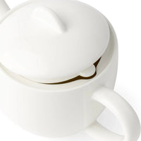Browne - FOUNDATION 15.2fl Oz Porcelain White Teapot, Pack of 4 - 5630133