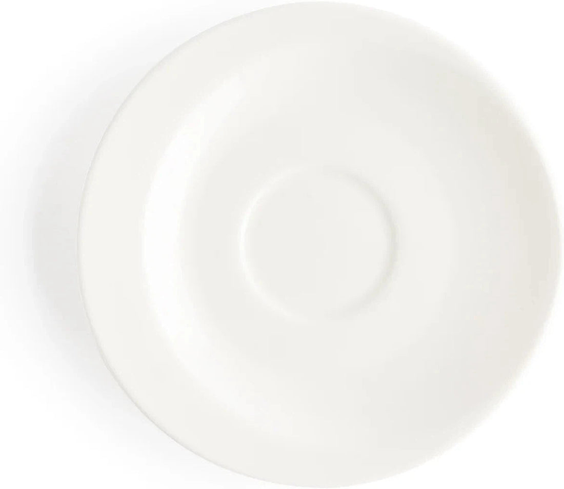 Browne - FOUNDATION 4.5" Porcelain White Saucer, Pack of 36 - 5630171