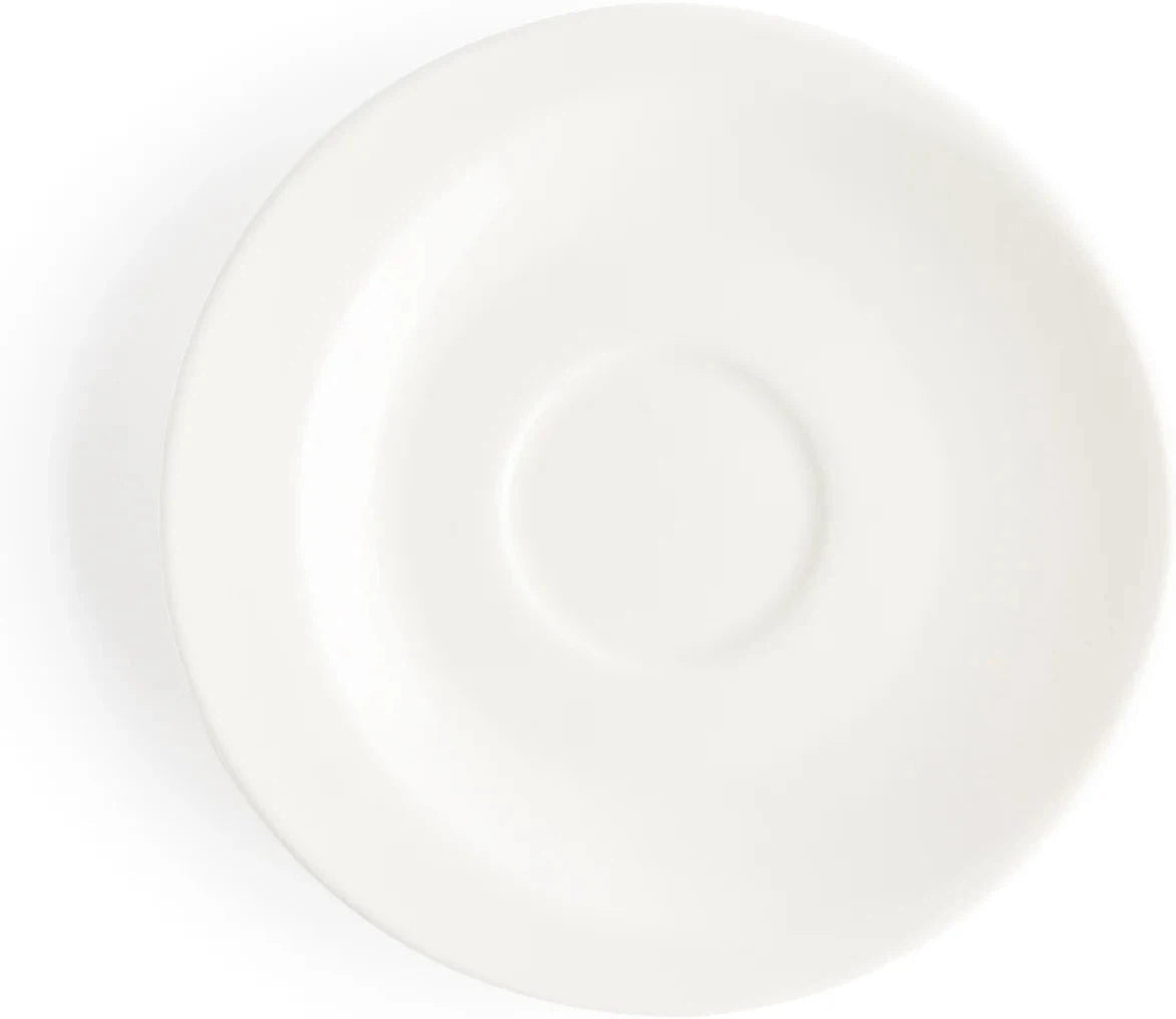 Browne - FOUNDATION 4.5" Porcelain White Saucer, Pack of 36 - 5630171