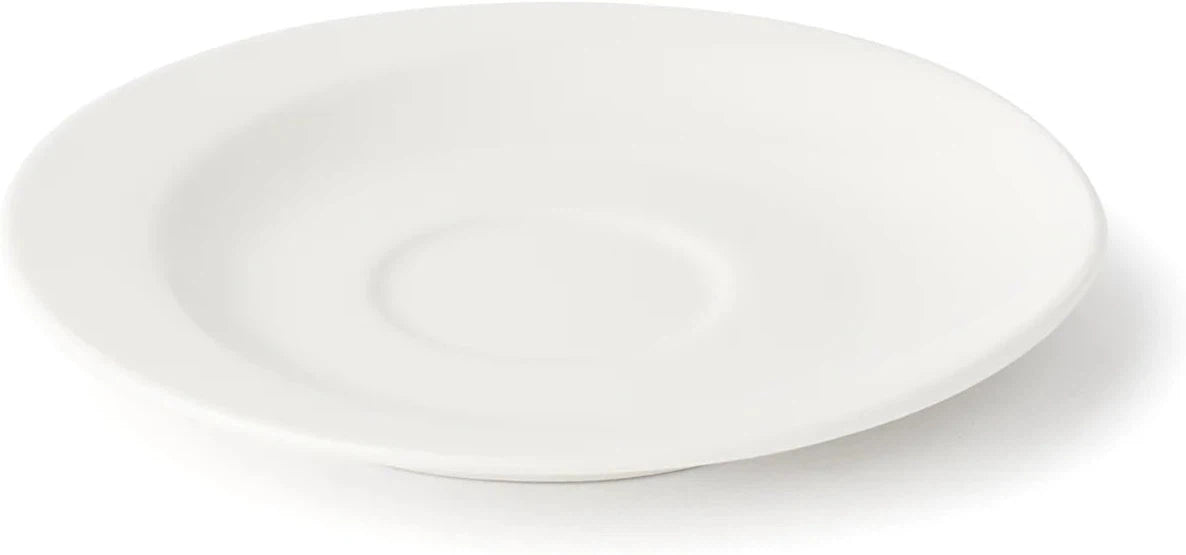 Browne - FOUNDATION 4.5" Porcelain White Saucer, Pack of 36 - 5630171