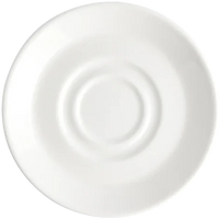 Browne - FOUNDATION 6" Porcelain White Saucer, 3 Dz - 5630173