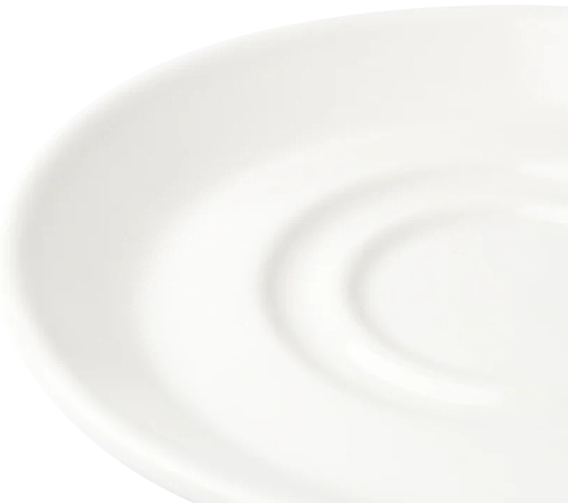 Browne - FOUNDATION 6" Porcelain White Saucer, 3 Dz - 5630173