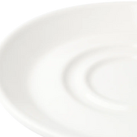 Browne - FOUNDATION 6" Porcelain White Saucer, 3 Dz - 5630173