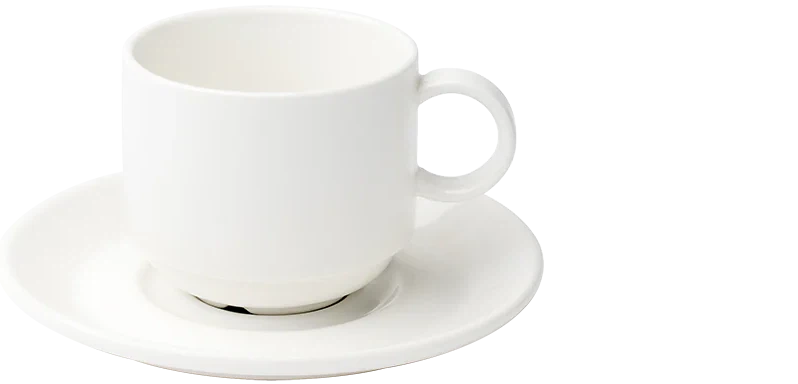 Browne - FOUNDATION 6" Porcelain White Saucer, 3 Dz - 5630173