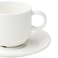 Browne - FOUNDATION 6" Porcelain White Saucer, 3 Dz - 5630173